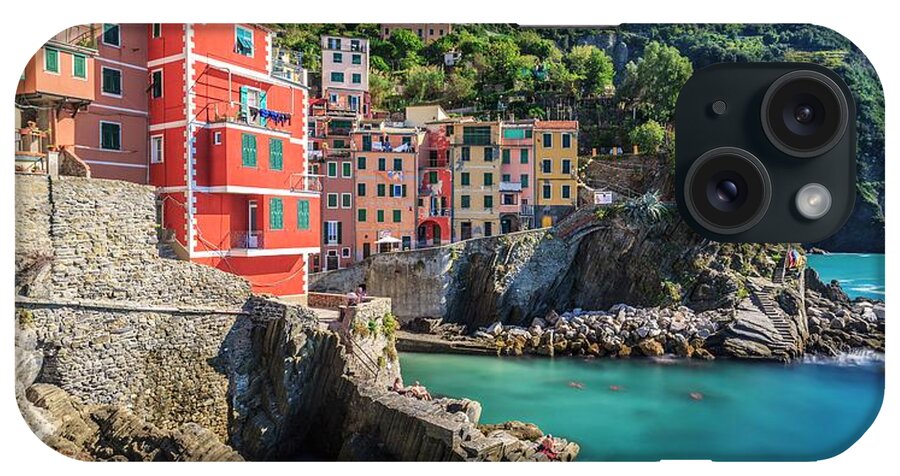 Estock iPhone Case featuring the digital art Riomaggiore, Cinque Terre, Italy by Stefano Brozzi