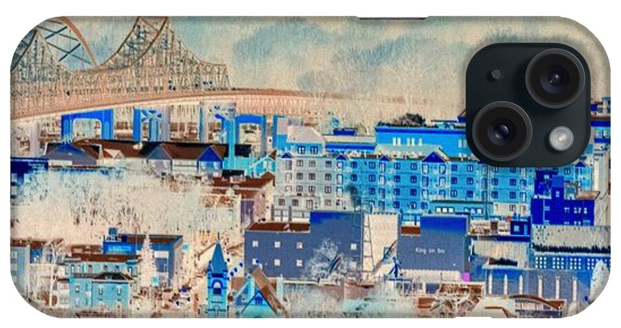 River iPhone Case featuring the digital art River Town by Phil S Addis