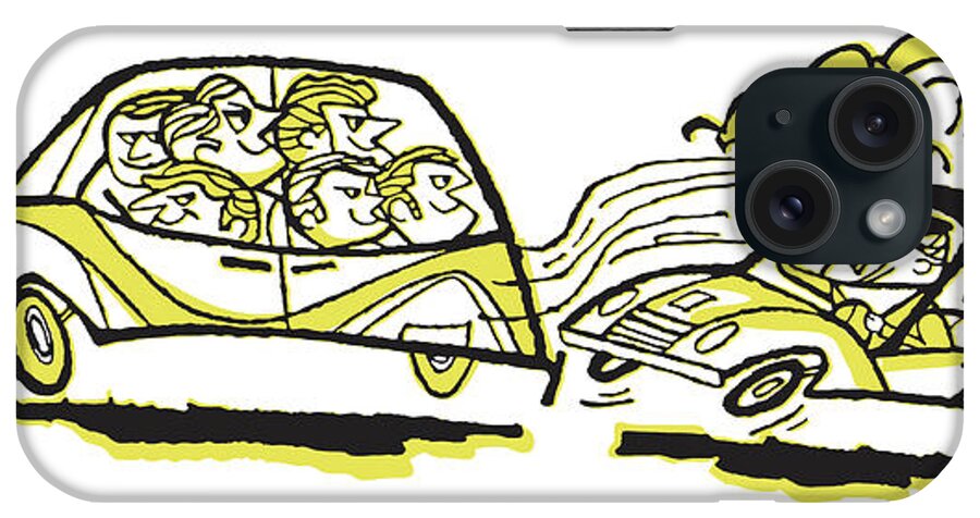 Accident iPhone Case featuring the drawing Road Rage by CSA Images