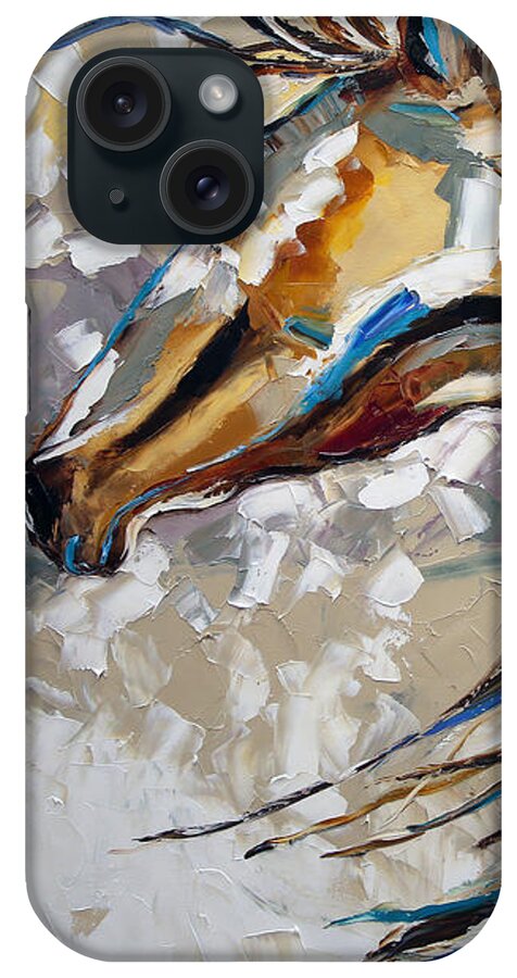Palette Knife Painting iPhone Case featuring the painting Rocky Mountain Snow Day by Laurie Pace