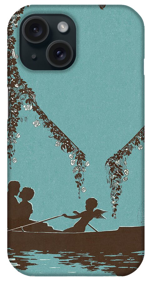 Activity iPhone Case featuring the drawing Romantic Boat Ride by CSA Images