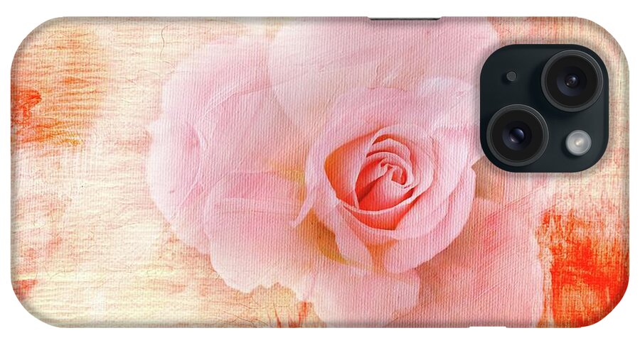 Tenderness iPhone Case featuring the mixed media Rose for Valentine's by Eva Lechner