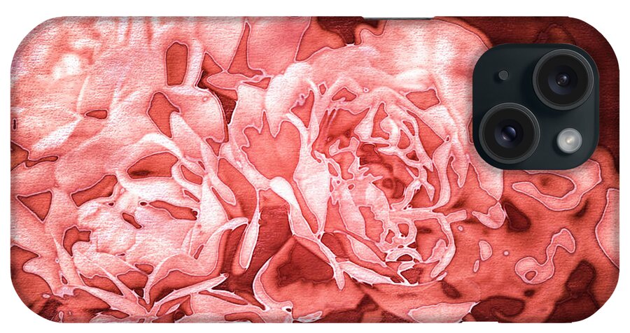 Roses In Coral Tones 36 iPhone Case featuring the photograph Roses In Coral Tones 36 by Anita Vincze