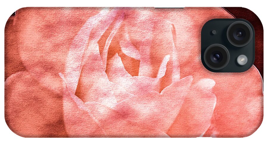 Roses In Coral Tones 38 iPhone Case featuring the photograph Roses In Coral Tones 38 by Anita Vincze