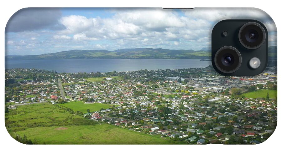 Tranquility iPhone Case featuring the photograph Rotorua And Lake Rotorua by Matt Morelli
