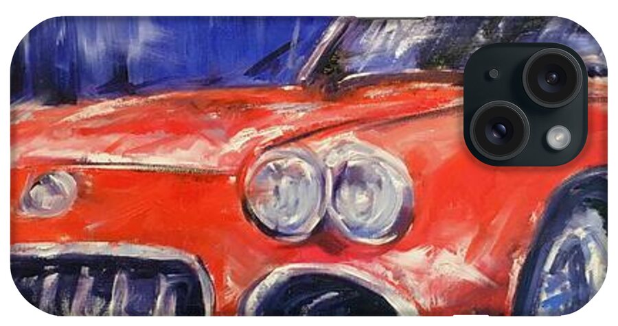 Corvette iPhone Case featuring the painting Route 66 by Alan Metzger