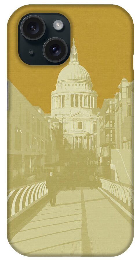 Pop Art Gallery Online Art iPhone Case featuring the photograph Saint Pauls - Apricot by BFA Prints