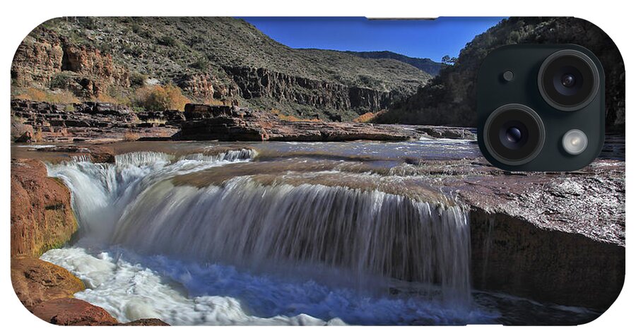 Arizona iPhone Case featuring the photograph Salt Falls by Gary Kaylor