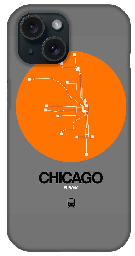 San Francisco iPhone Case featuring the digital art San Francisco Orange Subway Map by Naxart Studio