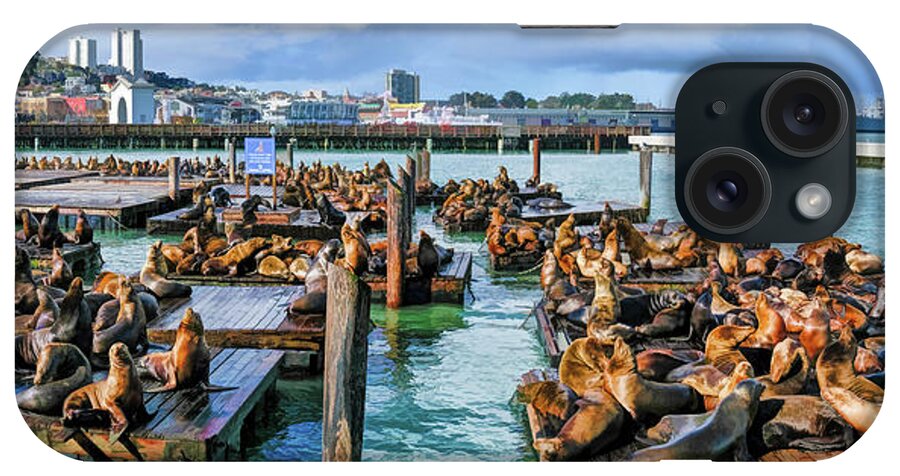 San Francisco iPhone Case featuring the painting San Francisco Pier 39 by Christopher Arndt