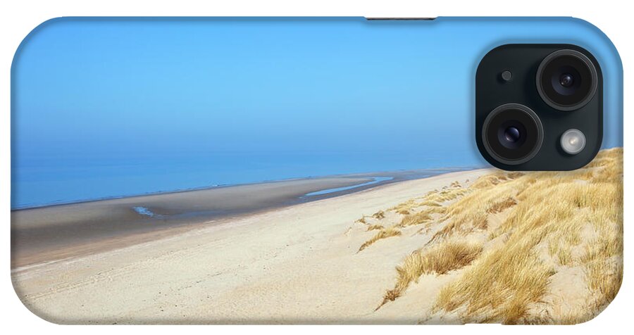 Grass iPhone Case featuring the photograph Sand Dunes And Beach, Clear Day by Sara winter