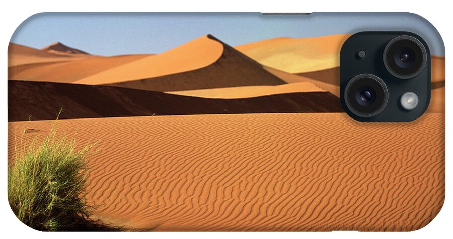Shadow iPhone Case featuring the photograph Sand Dunes In Namib Desert, Namibia by Walter Bibikow
