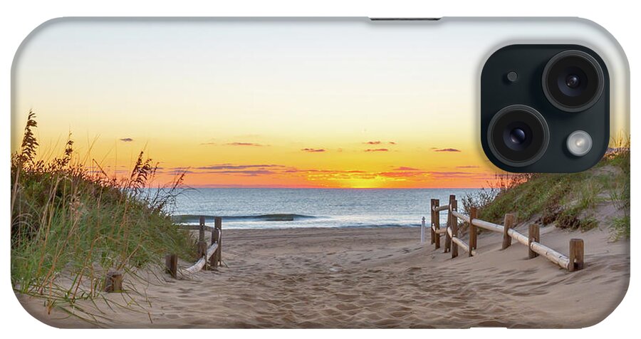 Sunrise iPhone Case featuring the photograph Sandbridge Path Sunrise by Donna Twiford