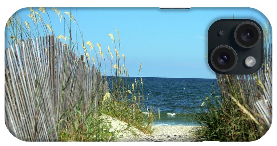 Ocean iPhone Case featuring the photograph Sandy Path To The Sea by Cynthia Guinn