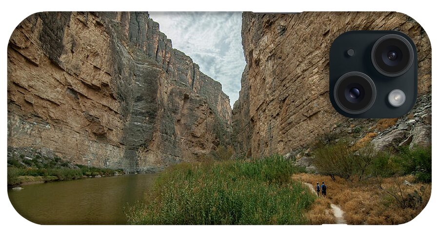 Big Bend iPhone Case featuring the photograph Santa Elena Canyon Hikers by Matthew Irvin