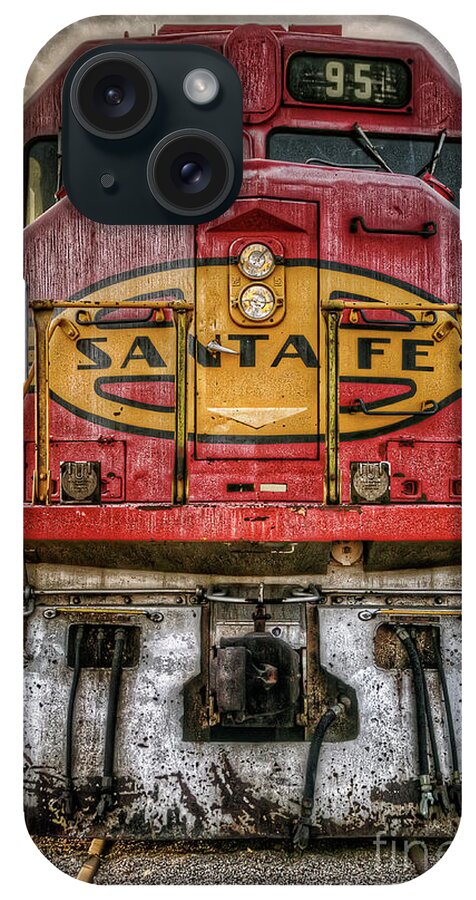 Santa Fe iPhone 15 Case featuring the photograph Santa Fe Train Engine by Eddie Yerkish