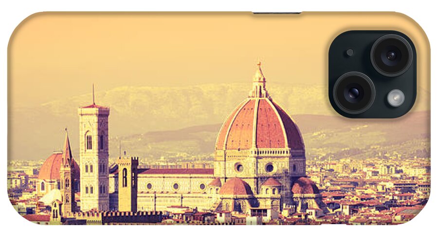 Scenics iPhone Case featuring the photograph Santa Maria Novella Dome In Florence At by Franckreporter