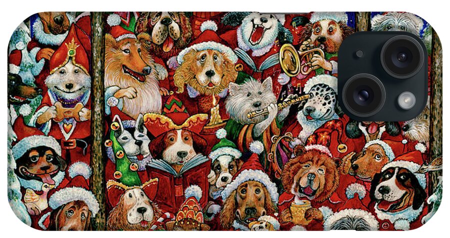 Santa Paws iPhone Case featuring the painting Santa Paws by Bill Bell