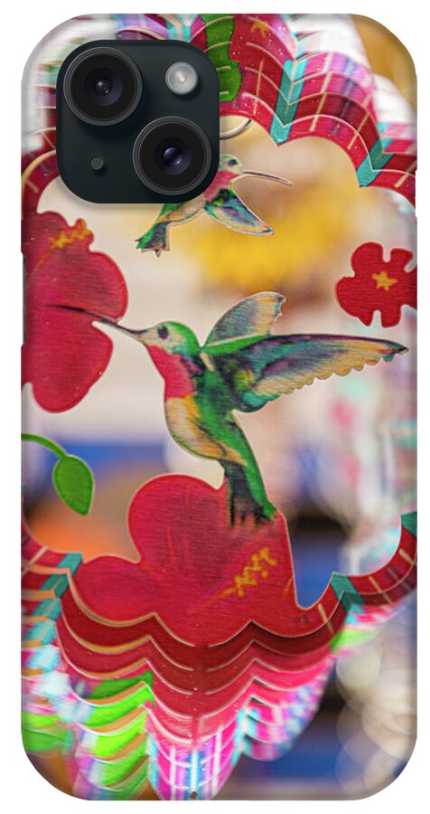 2019 iPhone Case featuring the photograph Sante Fe color wheels yard art by Tim Stanley