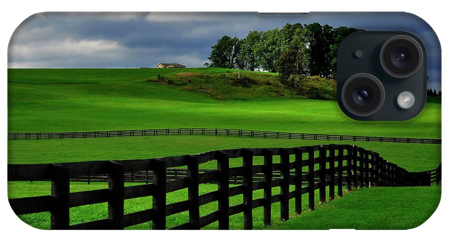 Scenics iPhone Case featuring the photograph Saratoga County - Wooden Horse Fences by Shobeir Ansari