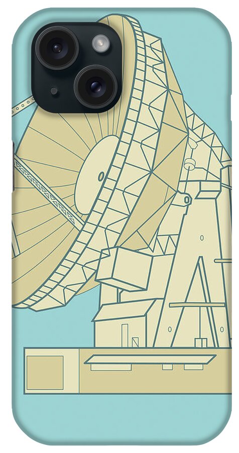 Antenna iPhone Case featuring the drawing Satellite Dish by CSA Images