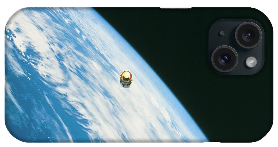 Galaxy iPhone Case featuring the photograph Satellite In Orbit Around The Earth by Stockbyte