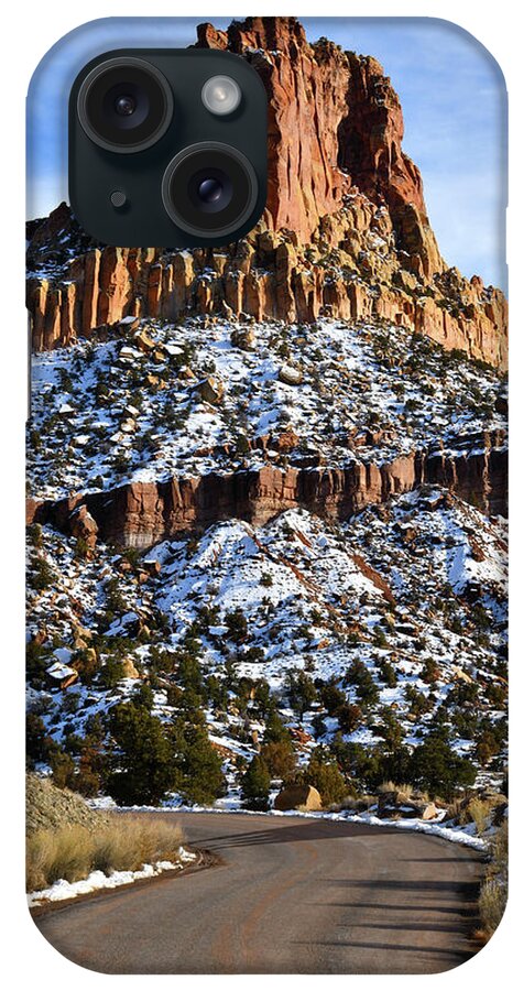 Capitol Reef National Park iPhone Case featuring the photograph Scenic Drive Beneath Hanks Butte in Capitol Reef by Ray Mathis