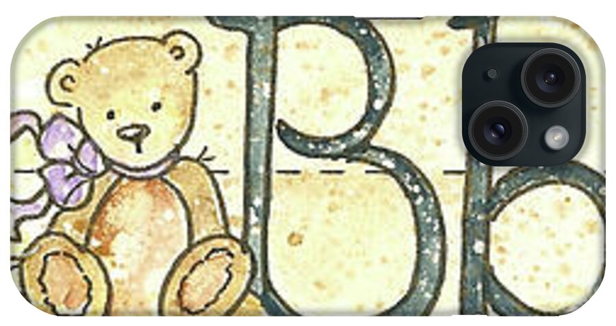 Abc?s With Apple Bear And Cat iPhone Case featuring the painting School Abc by Shelly Rasche