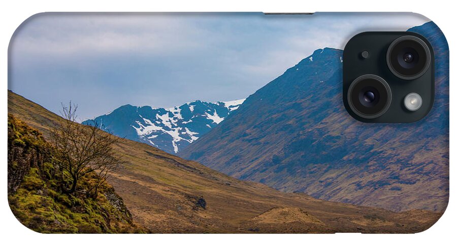 Scottish iPhone Case featuring the photograph Scottish Highlands - Snow Capped Mountain by Bill Cannon