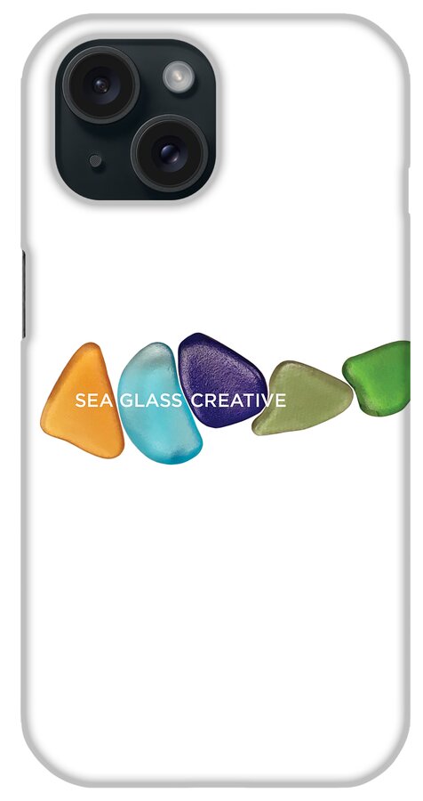 Logo iPhone Case featuring the photograph Sea Glass Creative Logo Merchandise by Debra Grace Addison