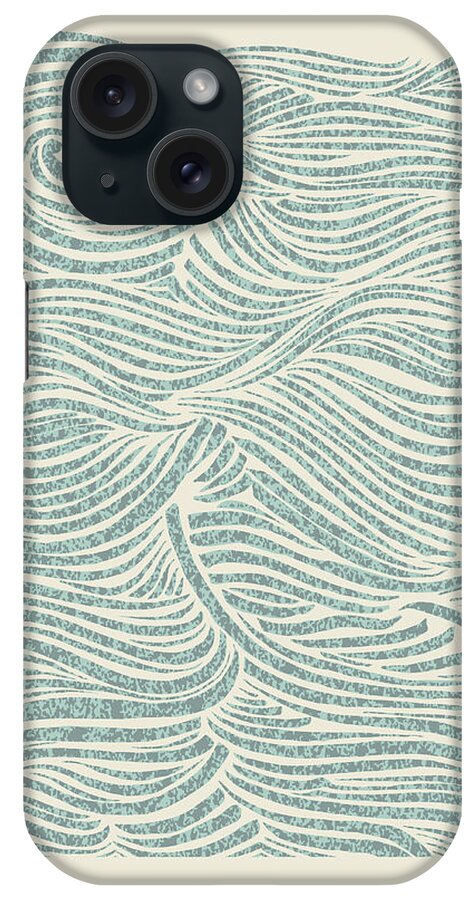 Curve iPhone Case featuring the digital art Sea Waves by Cpd-lab