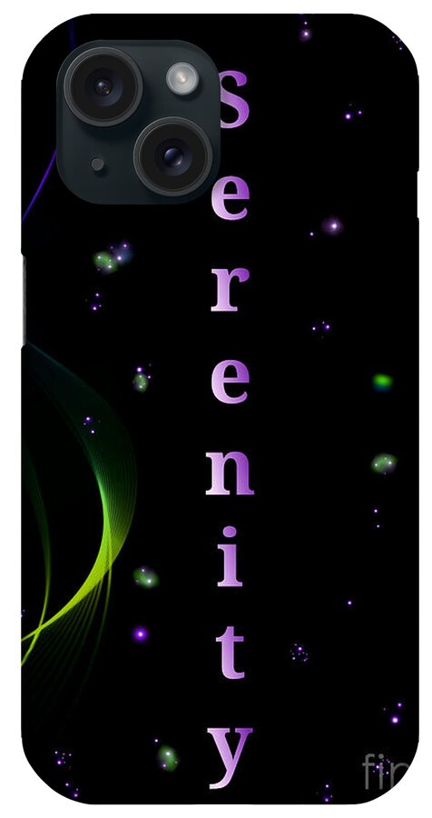 Serenity iPhone Case featuring the digital art Serenity Among The Stars by Rachel Hannah