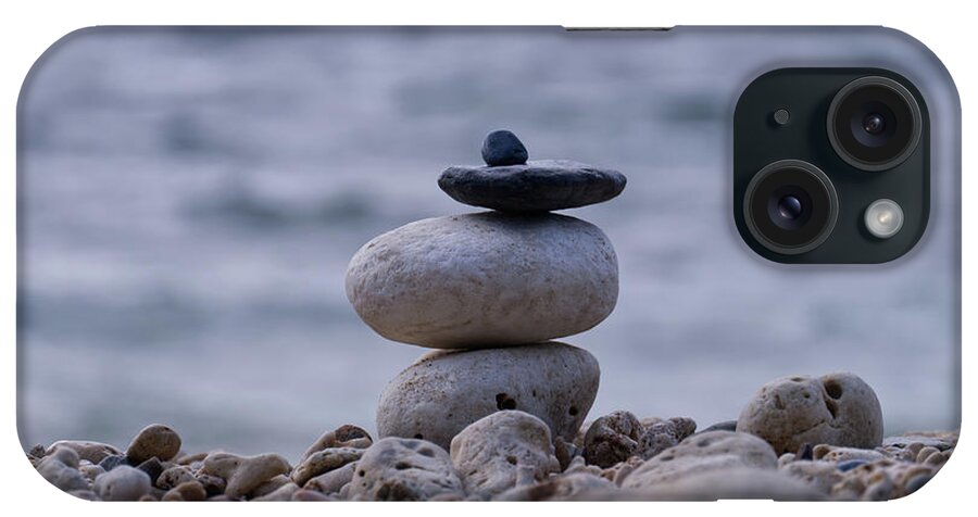 Rock Stacking iPhone Case featuring the photograph Serenity by Eric Hafner