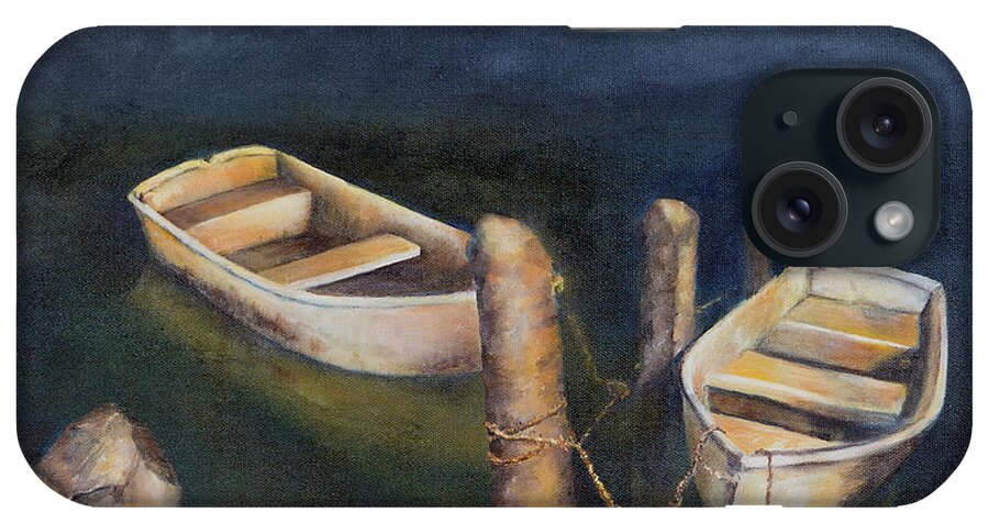 Dinghy iPhone Case featuring the painting Serenity by Nancy Strahinic
