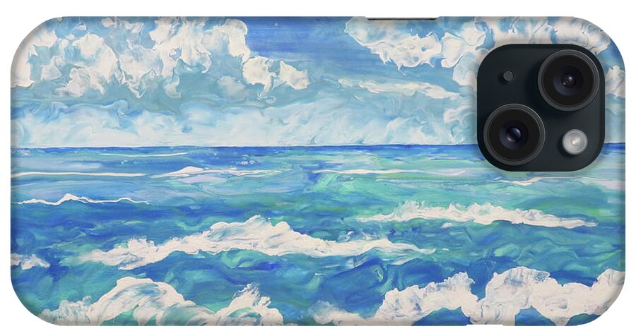 Sea iPhone Case featuring the painting Serenity Sea by Frances Miller
