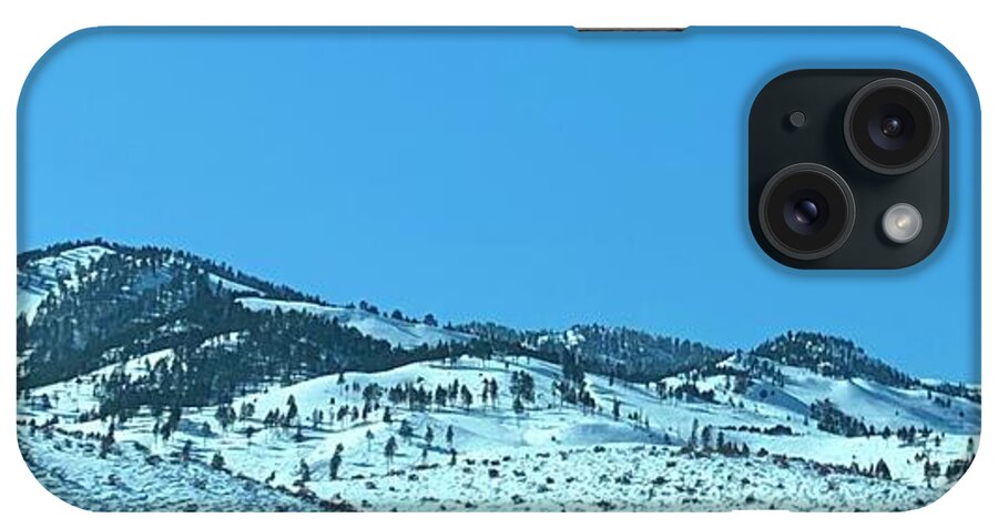 Blue Sky iPhone Case featuring the photograph Serria Nevad mountains by Ron Roberts