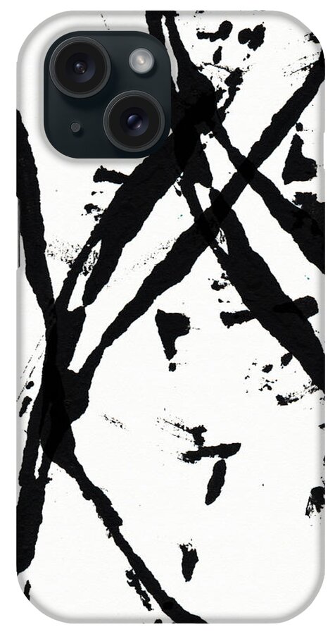 Abstract iPhone Case featuring the painting Shadow Abstract 1- Art by Linda Woods by Linda Woods
