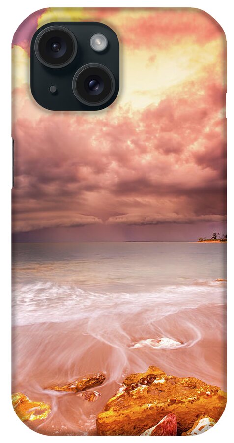 Scenics iPhone Case featuring the photograph Shelf Cloud Forming Over Darwin Explored by Nolan Caldwell