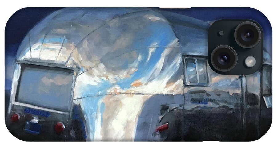 Airstream iPhone Case featuring the painting Shelter from the Approaching Storm by Elizabeth Jose