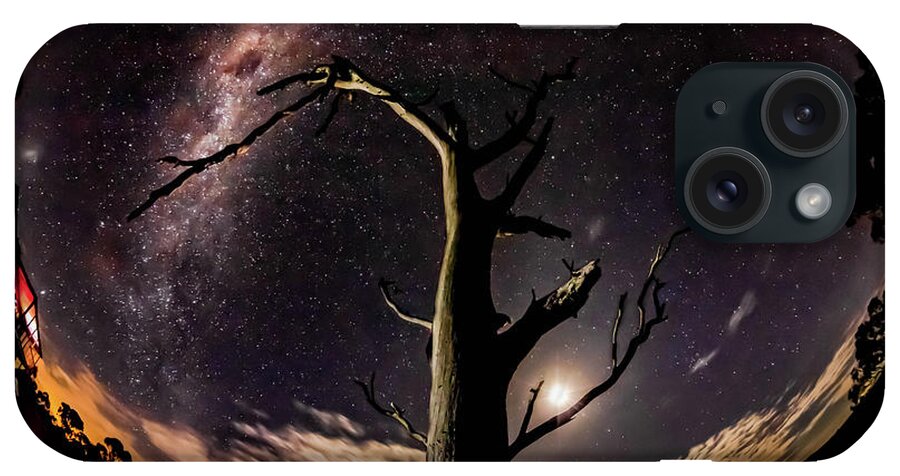 Capertee iPhone Case featuring the photograph Shooting Stars and Milky Way by Chris Cousins