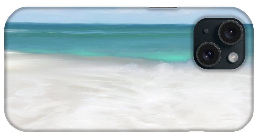 Shore iPhone Case featuring the painting Shore Break II by Dan Meneely