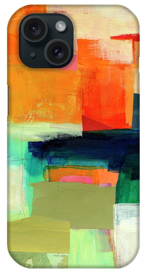 Abstract Art iPhone Case featuring the painting Shoreline #7 by Jane Davies
