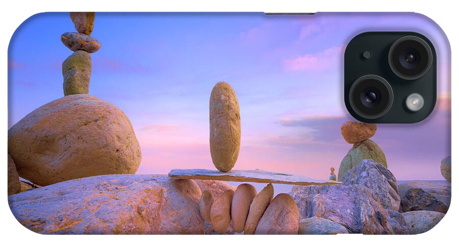 Balanced Rocks iPhone Case featuring the photograph Signs IV by Giovanni Allievi