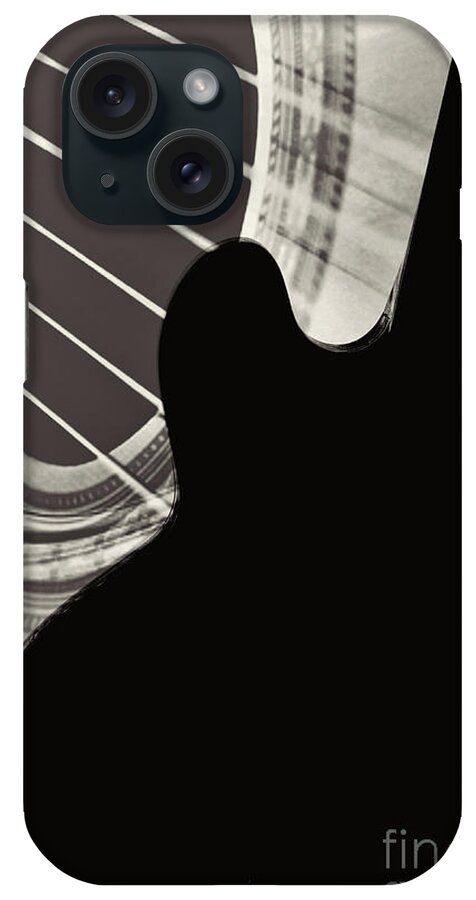 Music-instruments iPhone Case featuring the photograph Silhouette Gibson Guitar Image Wall Art 1744.011 by M K Miller