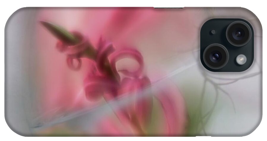 Twirly Pink And Green Leaves iPhone Case featuring the photograph Simply Magical by Mary Lou Chmura