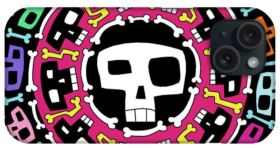 Skulls 2 iPhone Case featuring the digital art Skulls 2 by Miguel Balb?s