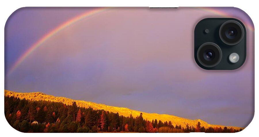 Cessna iPhone Case featuring the photograph Skylane Rainbow by Tom Gresham