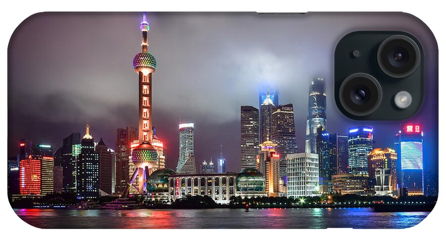  China iPhone Case featuring the photograph Skyline in Shanghai by Steven Liveoak
