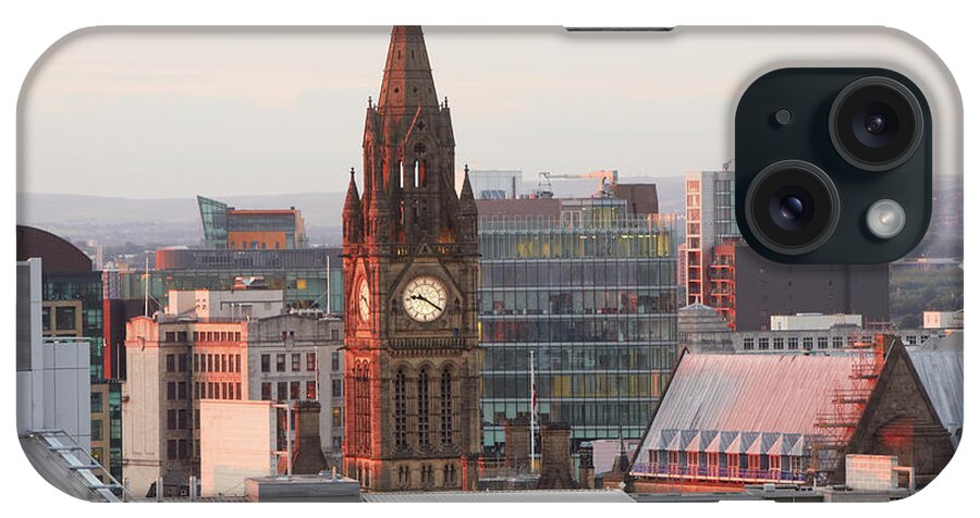 English Culture iPhone Case featuring the photograph Skyline Of Deansgate At Dusk by Allan Baxter