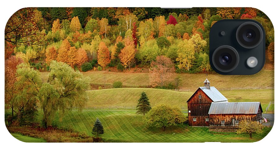Pomfret Fall Colors iPhone Case featuring the photograph Sleepy Hollow Barn in Autumn by Jeff Folger